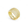 NOM GP SILV CZ 5 ROW LOVELIGHT RING