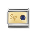 NOM SEPTEMBER SAPPHIRE GOLD - MONTH STONE