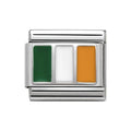 NOM IRELAND ENAMEL FLAG SILV SHINE