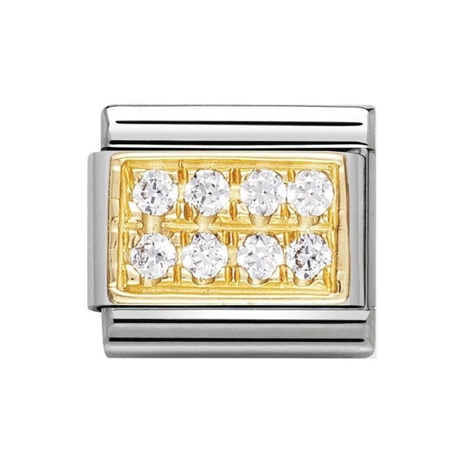NOM CZ PAVE WHITE 2 ROW - CZ PAVE