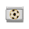NOM BLK & WHT FOOTBALL ENAMEL - FOOTBALL