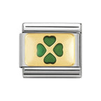 NOM GREEN 4 LEAF CLOVER - GOOD LUCK