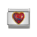 NOM HEART RED OPAL - HARD STONE