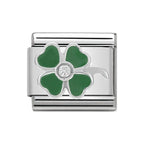 NOM CZ GREEN CLOVER SILV SHINE