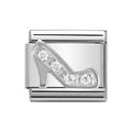 NOM LDS SHOE MULTI CZ SILV SHINE CZ SYMBOLS