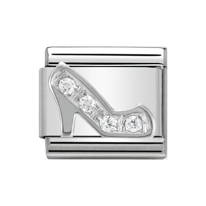 NOM LDS SHOE MULTI CZ SILV SHINE CZ SYMBOLS
