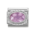 NOM OVAL PINK - FACETTED CZ