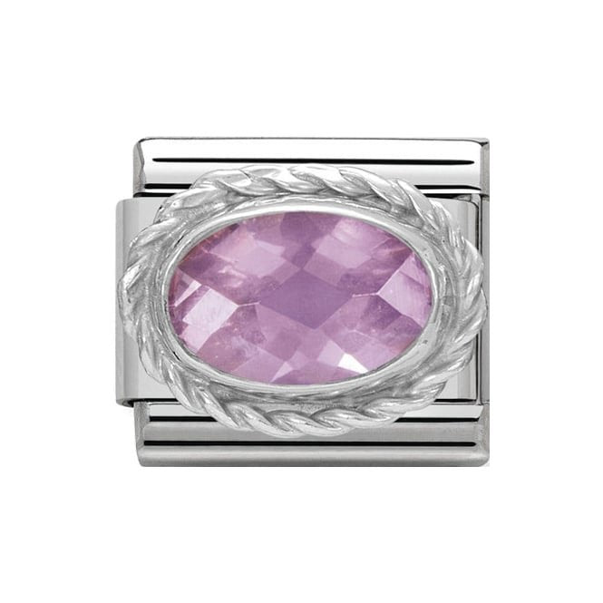 NOM OVAL PINK - FACETTED CZ
