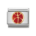 030203/08 NOMINATION BASKETBALL ENAMEL CHARM - SPORTS