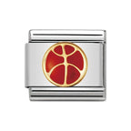 030203/08 NOMINATION BASKETBALL ENAMEL CHARM - SPORTS