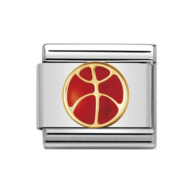 030203/08 NOMINATION BASKETBALL ENAMEL CHARM - SPORTS