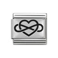 NOM INFINITY HEART SILV SHINE - OXIDESED PLTE