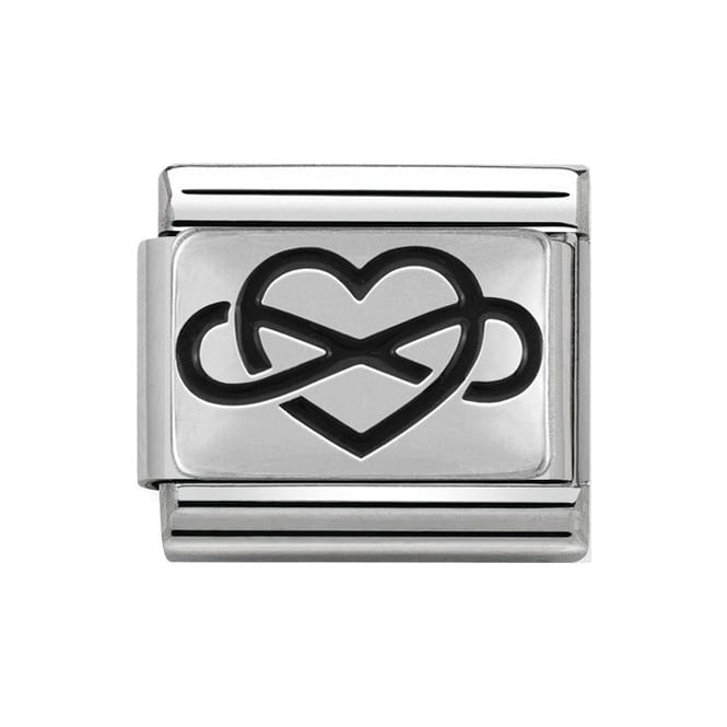 NOM INFINITY HEART SILV SHINE - OXIDESED PLTE