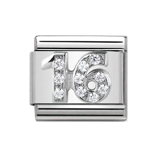 NOM NUMBER 16 SIXTEEN MULTI CZ SILV SHINE