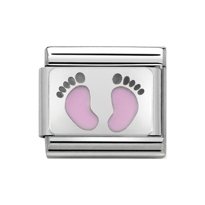 NOM PINK FOOTPRINTS SILV SHINE - PLTE SYMBOL