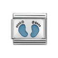 NOM BLUE FOOTPRINTS SILV SHINE - PLTE SYMBOL