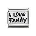 NOM I LOVE FAMILY - OXIDISED PLATE