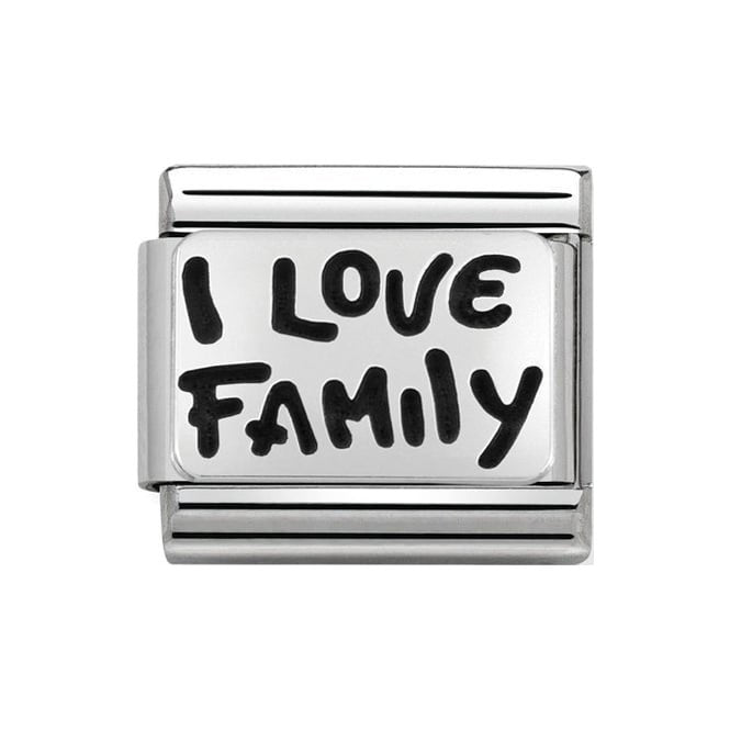 NOM I LOVE FAMILY - OXIDISED PLATE