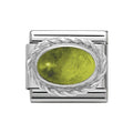 NOM OVAL PERIDOT SILV SHINE - PRECIOUS STONE