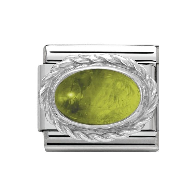 NOM OVAL PERIDOT SILV SHINE - PRECIOUS STONE