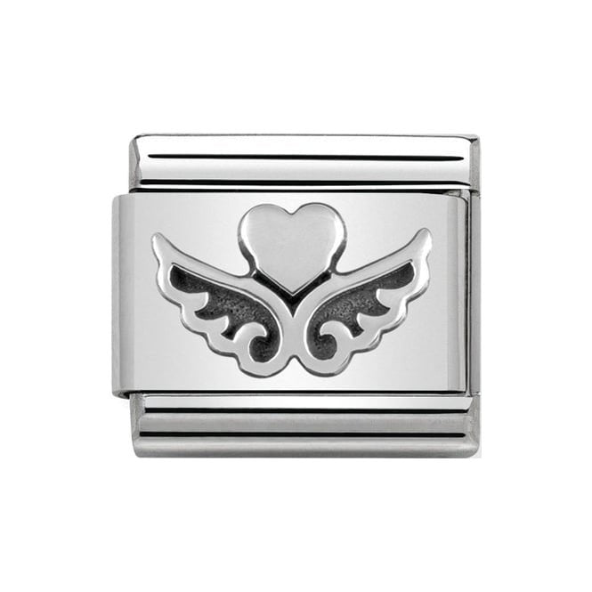 NOM HEART WINGS SILV SHINE - OXIDISED SYMBOLS