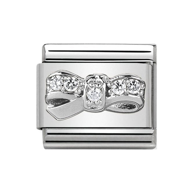 NOM CHERIE BOW MULTI CZ SILV SHINE