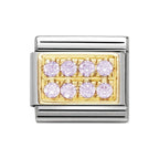 NOM CZ PAVE PINK 2 ROW - CZ PAVE