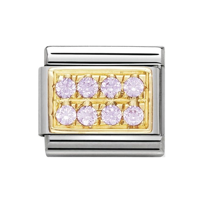 NOM CZ PAVE PINK 2 ROW - CZ PAVE
