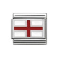 NOM ENGLAND ENAMEL FLAG SILV SHINE