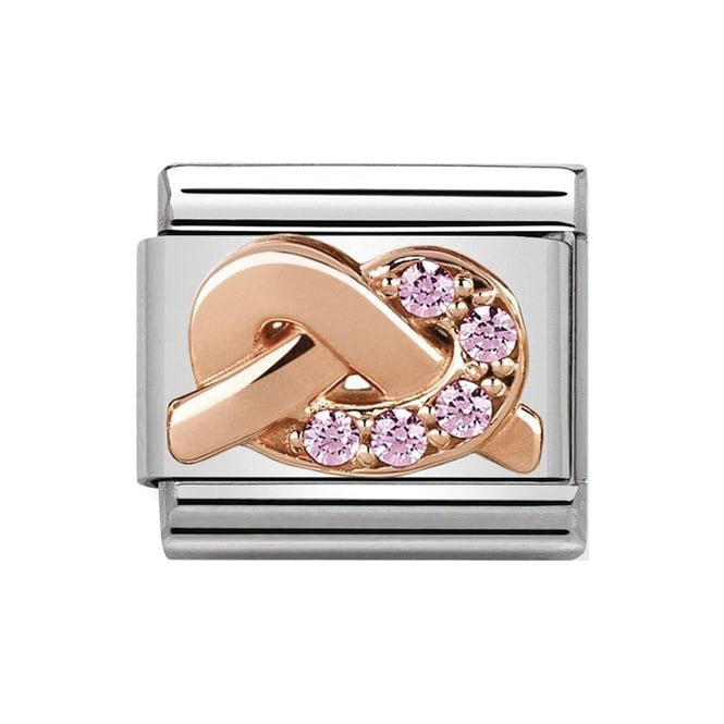 NOM ROSE GOLD PINK CZ KNOT - MOTHER DAUGHTER BONDING