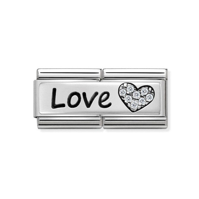 NOM CZ DOUBLE SYMBOLS LOVE CZ HEART
