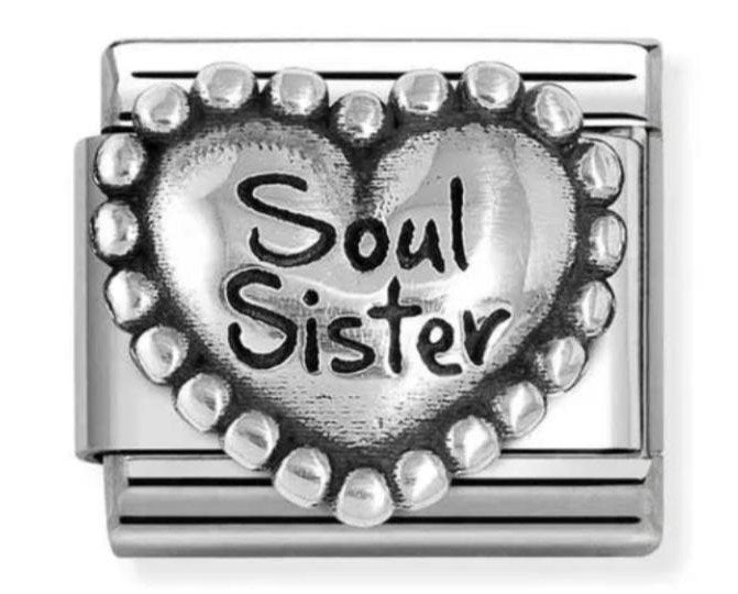 NOM HEART SOUL SISTER SILV SH. - OXIDISED SYMBOLS