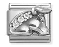 NOM SILV CZ TAURUS - ZODIAC RELIEF