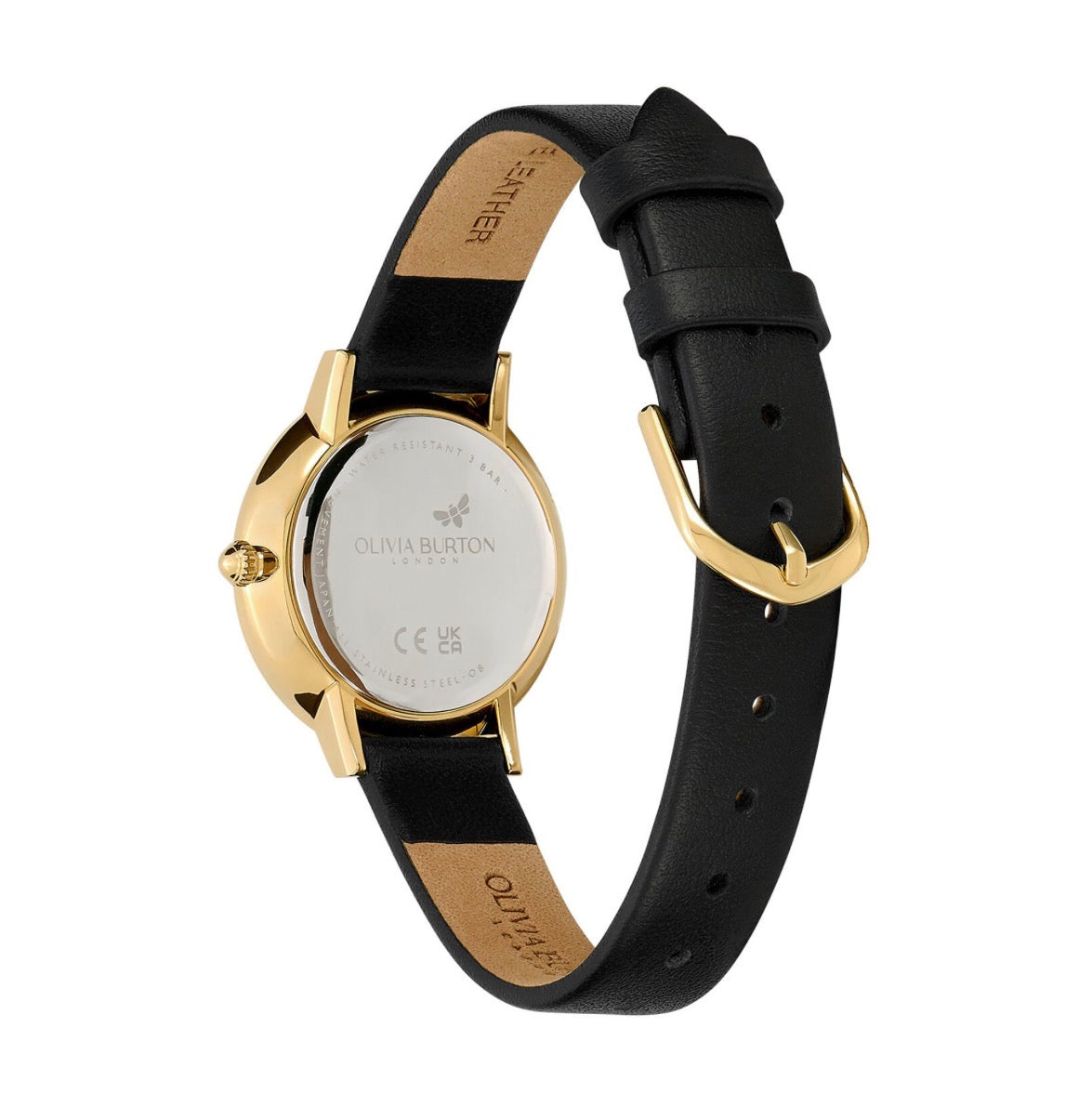 LDS GP OLIVIA B RND SILV BEE 28MM DL BLK SW