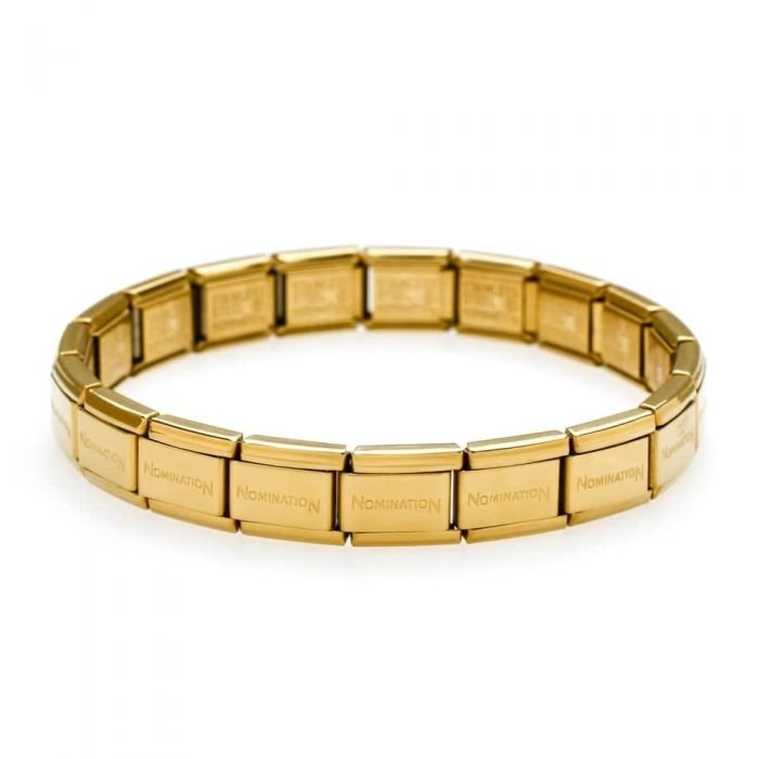 GOLD NOM CLASSIC PLATE SINGLE LINK