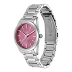 LDS SS OLIVIA B RND CAND D.PINK SWIRL 34MM DL BW