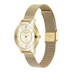 LDS GP OLIVIA B RND WHT CZ SUNRAY 30MM DL MESH BW