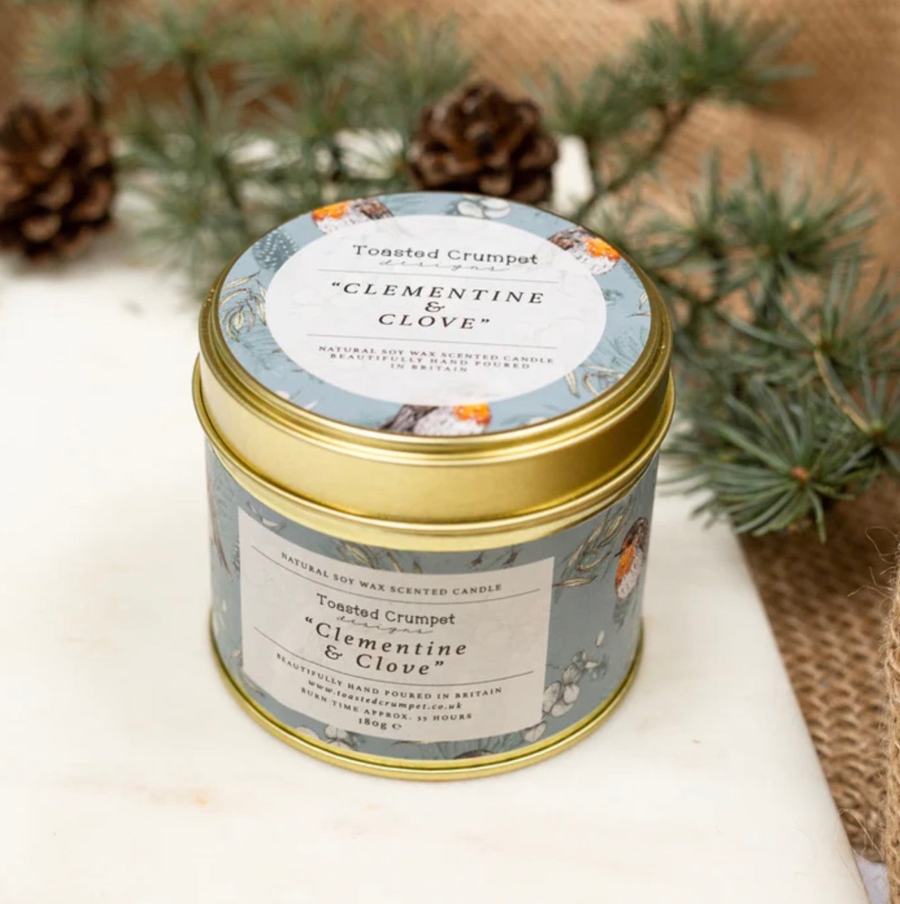 CLEMENTINE & CLOVE TIN CANDLE