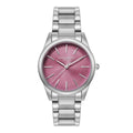 LDS SS OLIVIA B RND CAND D.PINK SWIRL 34MM DL BW