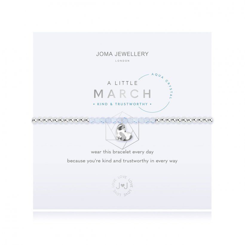 a little MARCH AQUAMARINE BIRTHSTONE SP B'let