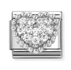 NOM CZ HEART DOTTED - SIL SH