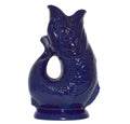 COBALT BLUE GLUGGLE JUG FISH EXTRA LRGE