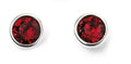 SILV RND RUBY SWAROVSKI JULY RUBSET STUD ER