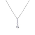 SILV ZIRC DIAMONFIRE HEART PAVE BAR PEND