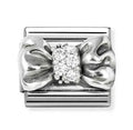 NOM SILV CZ BOW - OX SYMBOLS