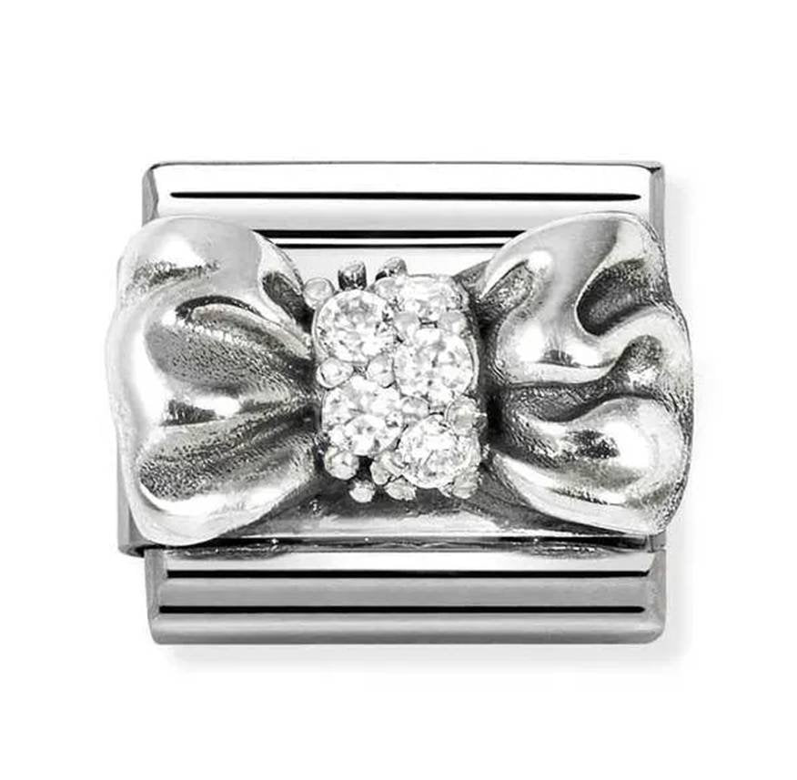NOM SILV CZ BOW - OX SYMBOLS