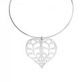 SILVER HEART OF YORKSHIRE PENDANT ON WIRE