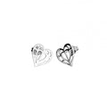 SILVER HEART OF YORKSHIRE CUT OUT HEART STUDS