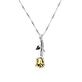 SILV & GOLD PLTE ROSE - JUNE PENDANT ON BOX CH.