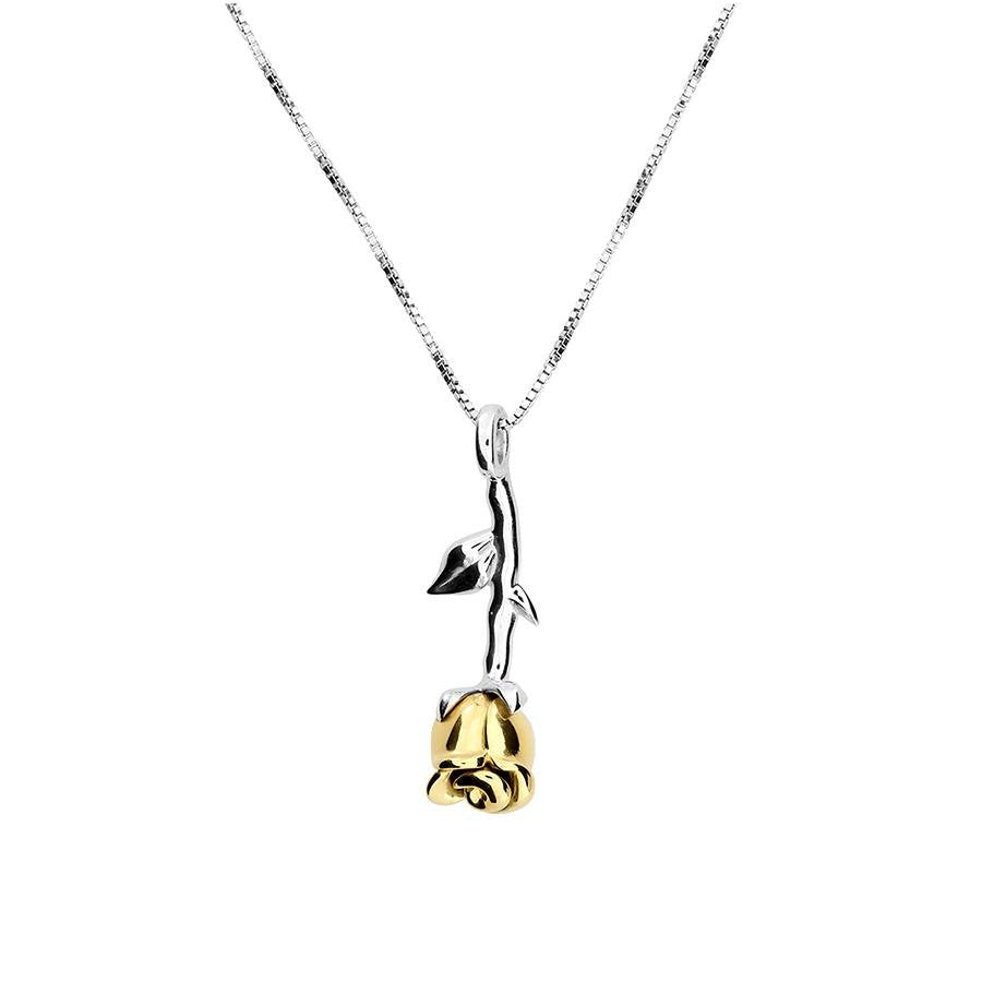 SILV & GOLD PLTE ROSE - JUNE PENDANT ON BOX CH.